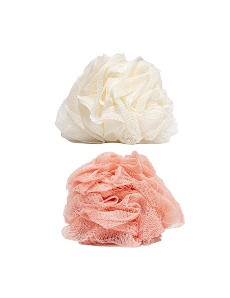 Houppette de Bain (2-Pack/Blanc & Rose)