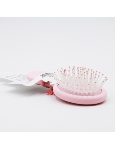 Mini Brosse à Cheveux à Coussin D'Air (Fleur/Rose)
