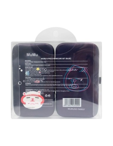 Set de Manucure 6 Pièces Mumu (Bleu)