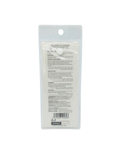 Pince à Sourcils Évidée (Pointe Inclinée)