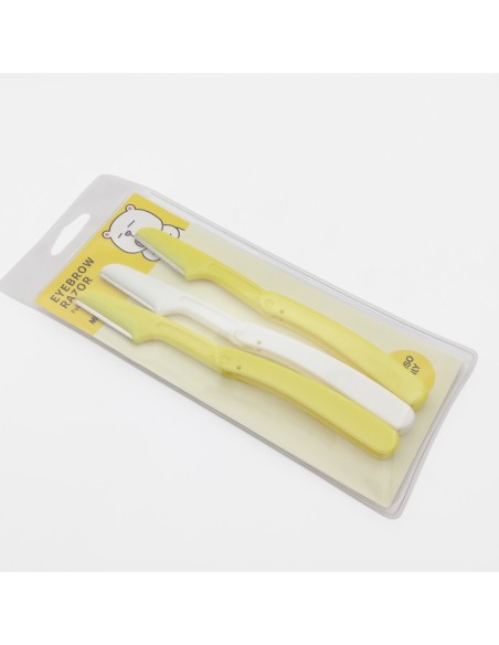 Rasoir à Sourcils Pliable avec Couvercle de Précision (3-Pack)