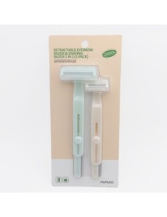 Rasoir à Sourcils et Rasoir Rétractable 2 en 1 (2-Pack)