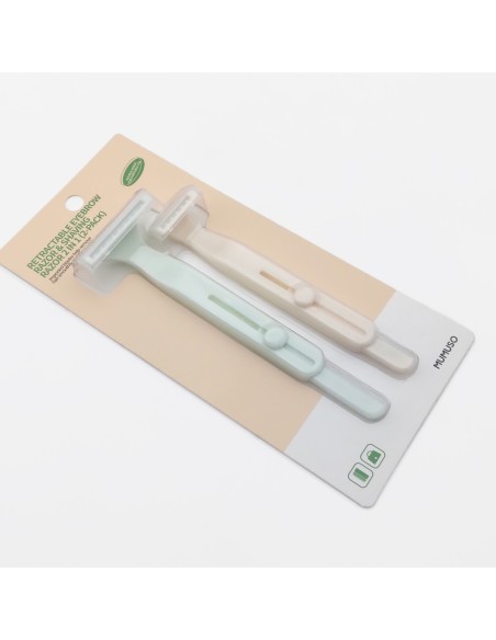 Rasoir à Sourcils et Rasoir Rétractable 2 en 1 (2-Pack)