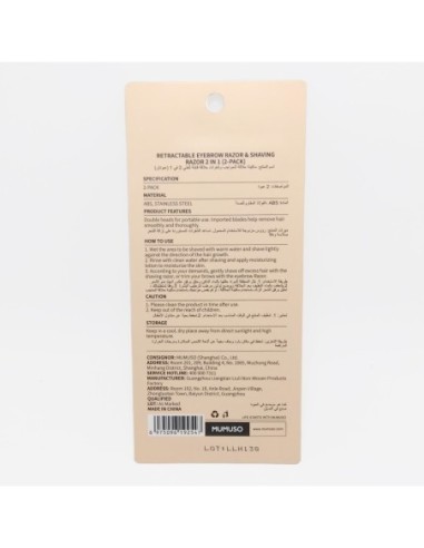 Rasoir à Sourcils et Rasoir Rétractable 2 en 1...
