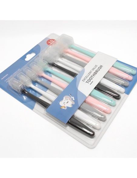 Ensemble de Brosses à Dents D'Excellente Qualité (Paquet de 10)