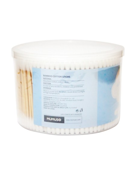 500 Bâtons de Coton-Tiges en Bambou