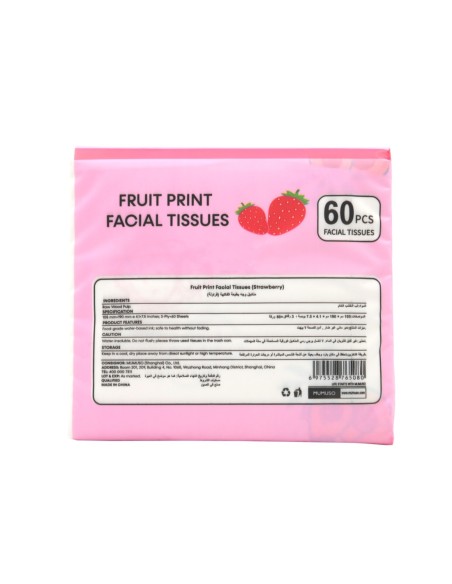 Mouchoirs Imprimés Aux Fruits (Fraise)