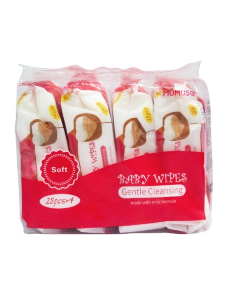 Lingettes Nettoyantes pour Bébé (25Pcs*4)