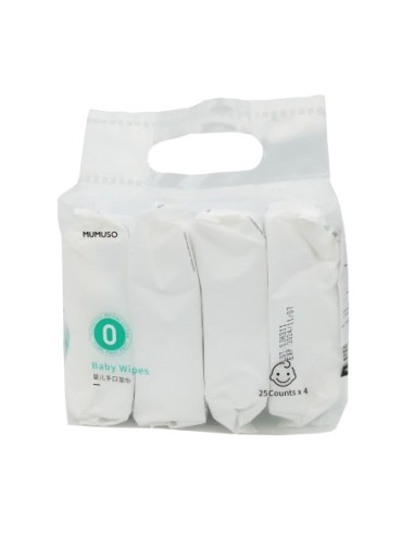Lingettes pour Bébés (25 Pièces×4 Paquets)