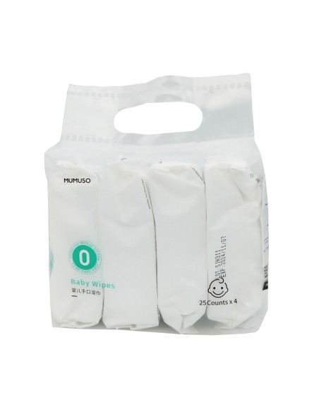Lingettes pour Bébés (25 Pièces×4 Paquets)