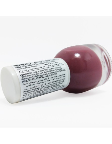 Vernis à Ongles City Searching Time -11&Pâte de Haricot Rouge Foncé