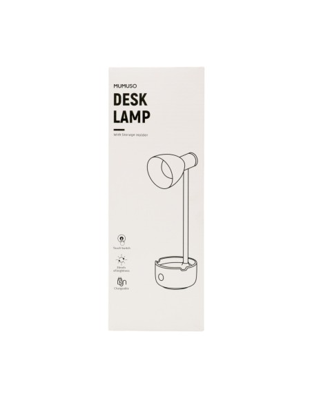 Lampe de Bureau avec Support de Rangement-Blanc