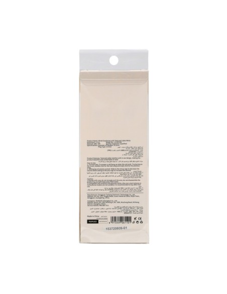 Écouteurs avec Câble Texturé - Blanc