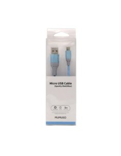 Câble Micro Usb (Coque Étincelante/Bleu)