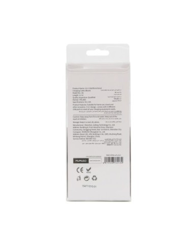 Câble de Charge Multifonction 3-En-1 (Noir) – 1-2M