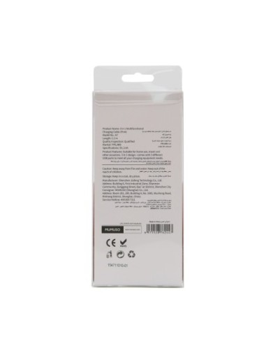 Câble de Charge Multifonction 3-En-1 (Rose) – 1-2M