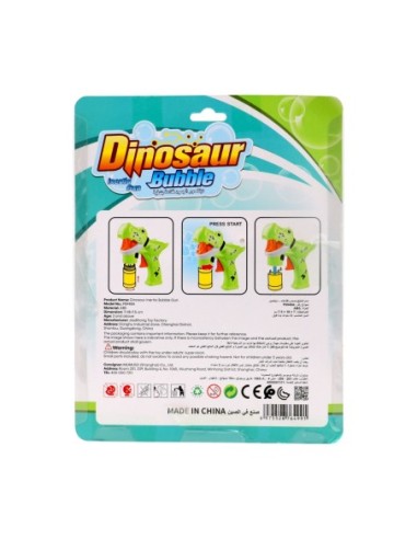 Pistolet à Bulles à Inertie Dinosaure