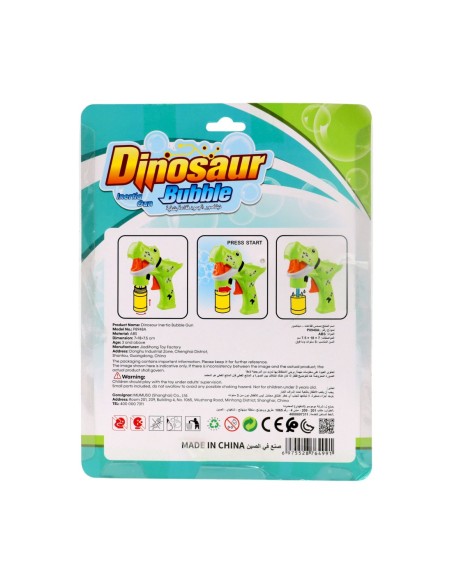 Pistolet à Bulles à Inertie Dinosaure