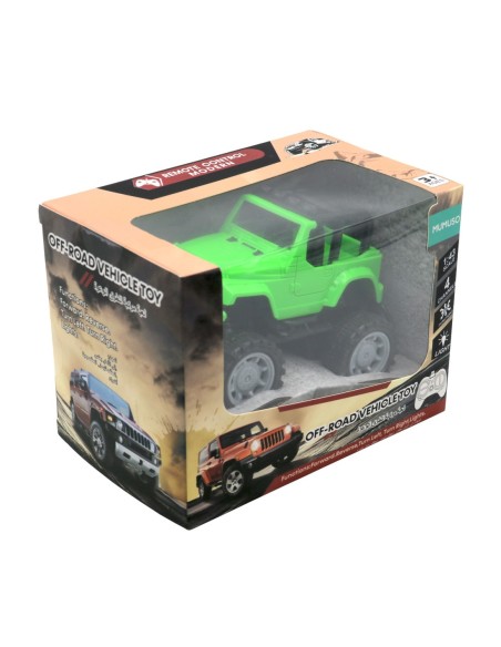 Véhicule Tout-Terrain Télécommandé (Quatre Roues Motrices / Vert / Petit)