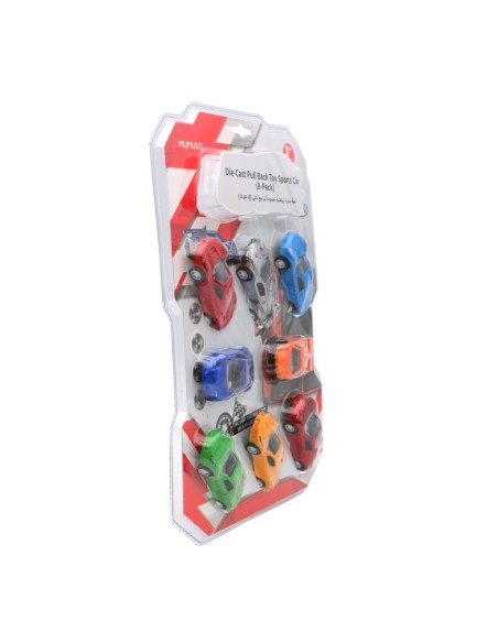 Voiture de Sport en Métal Moulé (Paquet de 8)