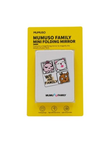 Mini Miroir Pliant (Rectangulaire/Blanc)