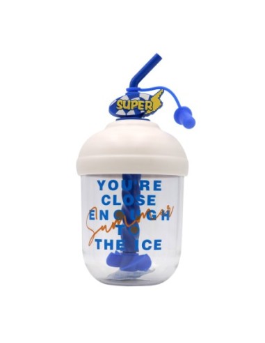 Bouteille D'Eau en Plastique avec Paille et...