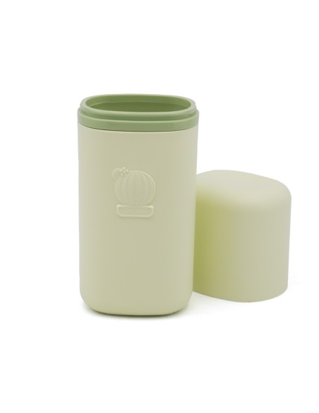 Étui à Brosse à Dents de Voyage "Cactus" avec Couvercle (Vert Clair/650 Ml)