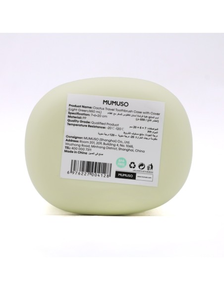 Étui à Brosse à Dents de Voyage "Cactus" avec Couvercle (Vert Clair/650 Ml)