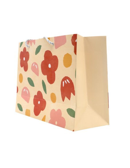 Pochette Cadeau (Fleurs Rouges/M)