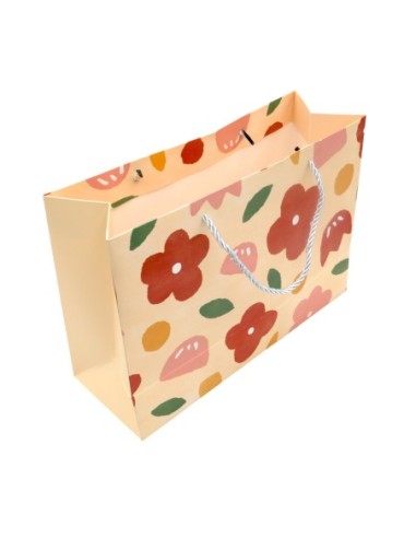 Pochette Cadeau (Fleurs Rouges/M)