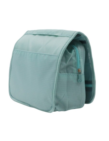 Trousse de Toilette avec Crochet de Suspension (Bleu-Vert)