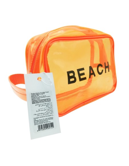 Trousse de Toilette Transparente de Voyage Tendance -Orange/M