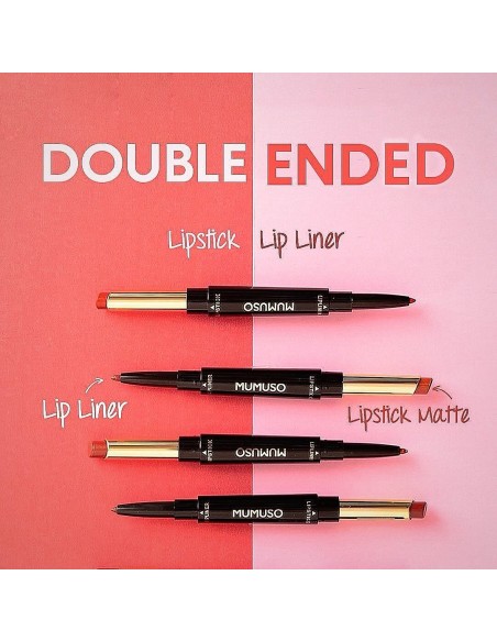 Rouge à Lèvres et Crayon Mat Double Embout - 01 Peachy